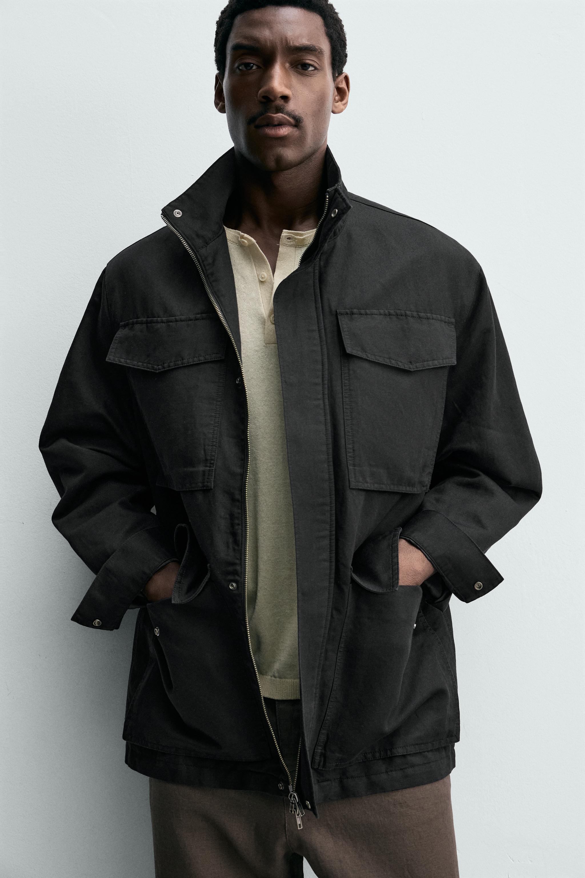 WASHED UTILITY POCKET OVERSHIRT